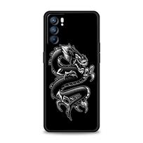 Dragon Fashion Phone Case For Oppo Find X5 A54 A53 A52 A9 2020 A15 A95 A16 A76 A74 A12 Reno7 SE Reno6 Pro Plus 5G Soft TPU Cover Oppo A54 5G