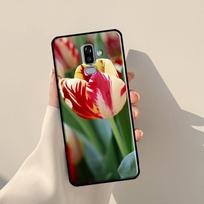 Pavasarinių tulpių gėlių dėklas, skirtas Samsung Galaxy J1 J3 J7 J5 2016 A3 A5 2017 J8 A7 A9 J4 J6 A6 A8 Plus 2018 Dangtelis J2 Prime - G532 gray