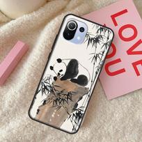Chinese Bear Panda Case For POCO X5 X3 X4 F5 Pro F3 F4 GT C40 M5s Phone Cover For Xiaomi 13 11T 12T Pro 12 Lite POCO X4 Pro 5G white