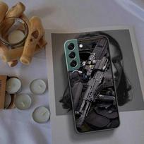 Karinis ginklo telefonas Samsung Galaxy S20 FE S21 Plus S22 S23 S24 Ultra dėklas S10 S10E S9 S8 S7 Edge dangtelis Silikoninis minkštas C Samsung S8 gray