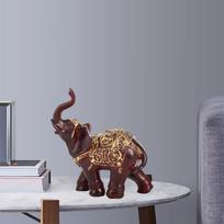 Dramblio statulos feng shui dervos ornamento dekoravimo vestuvių dovana 10cmx10cmx5cm gray
