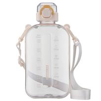 Nešiojamas virdulys su laiko žymekliu, nepralaidus puodelis, reguliuojamas dirželis, 750 ml, skaidri sportinė vandens butelis, vasariniai gėrimų indai 750ML white