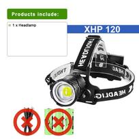 9000 liumenų XHP120 LED galingas lazerinis priekinis žibintas Didelio galingumo priekinis žibintas USB įkraunamas vandeniui atsparus galvos žibintas Kempingo galvos žibintas Kit A juoda