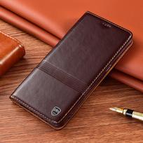 Genuine Leather Flip Cover for ZTE Axon 50 Ultra Supreme Edition and 41, 30 Pro ZTE Axon 11 SE gray