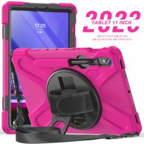 Tab S7 T870/S8 X700/Tab S9 X710/S9FE X510 Tablet Case - 11 Inch (2021) Tab S7/S8 No Strap rožinė raudona spalva