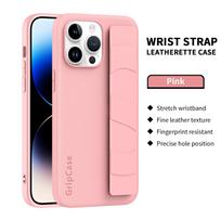 Luxury Wrist Hand Strap Case for IPhone 15 Pro Max 14 Plus 13 Pro Protective Shockproof Soft Full Protection Retractable Cover For iPhone 13Pro Max rožinė
