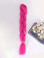 24 colių Sintetinių plaukų priauginimo nertų pynių plaukų priauginimas 24inch pink