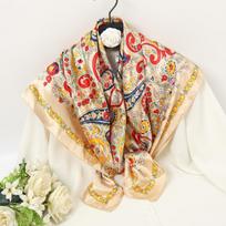 Vogue Foulard Satin Square Silk Scarf Šalikai Aukštos kokybės 1vnt 90*90cm Skaros Šalikai Elegantiškos Populiarios Moterys 90-90cm