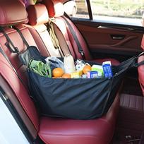 Didelės talpos Oksfordo audinio automobilio hamako krepšys sėdynės laikymo krepšys kvadratinis patvarus tekstilinis materialas 60*30*34cm juoda