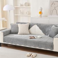 Pieno Aksomo Sofos Pagalvėlė Neslystanti Kreminio Stiliaus Sutirštinta Žieminė Pagalvėlė Smėlio Spalvos Audinio Sofos Užvalkalas 70*70cm white
