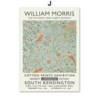 William Morris Wall Art Swan Owl Bird Leaf Flower Canvas Painting Nordic Posters and Prints Wall Pictures for Living Room Decor No Frame 21*30cm No Frame beige
