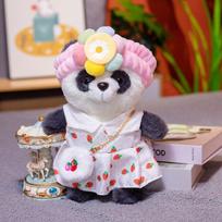 Mieli Lalafanfan Panda pliušiniai žaislai Puikus meškiukas su priedais Lėlės, įdaryti minkšta gyvūno pagalvė Gimtadienio dovana kūdikiui