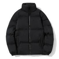 Žieminis Harajuku trumpas pūkinis striukė vyrams trumpas parkas laisvalaikio Kpop burbulinės striukės vyriški street wear paltai 5XL juoda