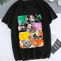 Anime Demon Slayer Kamado Tanjirou And Kamado Nezuko Eyes Graphic Print Tee Unisex Unisex Oversized Tshirts Hot Unisexga T Shirt Harajuku Tshirt 2XL gray