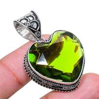 Peridot Gemstone Handmade 925 Sterling Silver Jewelry Pendant 2.17  AH-794 2.2 žalia