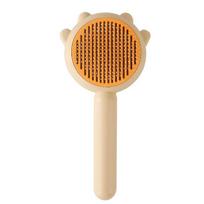 1Pcs Pet Hair Removal Brush Grooming Comb Self Cleaning Dog Slicker Brush with Massage Teeth Dogs Cats Pet Grooming Supplies oranžinė
