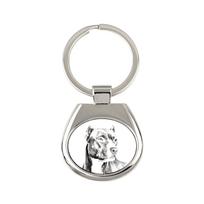 Pit Bull, American Pit Bull Terrier, Pitbull Terrier, APBT - keychain with a dog, keychain with a print, personalized pendant from the Art-Dog brand sidabras