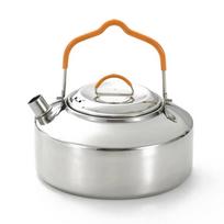 Camping Water Kettle Portable Tea Coffee Pot Stainless Steel Travel Teapot with Handle for Camping sidabras