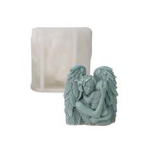 Stylish Angelic Hug Baby Sturdy Silicone Candle Mold Mothers with Child Sculpture for Resin Plaster Home Decoration