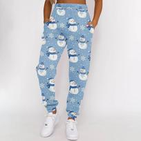Women's Sweatpants Trendy Interior Baggy Sweatpants High Waisted Casual Trousers Jogger Pant M mėlyna