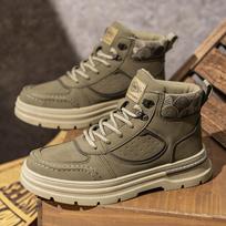 Vyriški Retro darbo batai Žieminiai stori apatiniai aukšta viršūnė Neslystantys laisvalaikio batai Odiniai batai Chelsea Desert Neperšlampami batai Žieminiai batai Vyriški batai 44 chaki