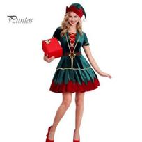 Kalėdų kostiumas Kalėdų Senelis Cosplay su kepure sijonas kelnes diržas scenos pasirodymas drabužiai Naujųjų metų vakarėlis šventinis atostogų komplektas Women XL black
