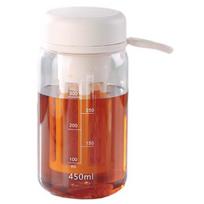 450/600 ml šalto virimo puodelis su skalės filtru Maisto klasės didelės talpos nešiojamasis kelioninis arbatos butelis šalto virimo kavos virimo aparato stiklainis 450ML balta