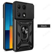Slide Camera Armor Funda for Redmi Note 13 Pro 4G POCO M6 Pro Case Ring Stand Protect Phone Cover for Redmi Note 13 Pro 4G Capa Redmi Note 13 Pro 4G juoda