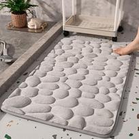 Reljefinis grindų kilimėlis iš viskoelastinio putplasčio 40*60cm šviesiai pilka spalva