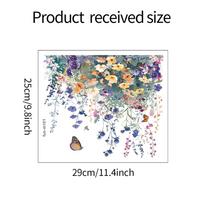 Piešti Gėlės Lapas Drugelis Kombinacija Tualeto Lipdukas Vonios Kambarys Vonios Kambario Pagražinimas Sienų Lipdukas Lipnus 25*29CM/fun-m104 beige