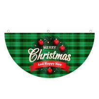 Kalėdų lauko vėduoklės formos vėliavos reklamjuostė Kalėdų dekoras namams Kalėdinis papuošalas Kalėdų Navidad dovana Naujiesiems metams white