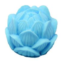 Aromatherapy Candle Silicone Mold 3D Lotus Flower Shape Soap Silicone Mould Diy white