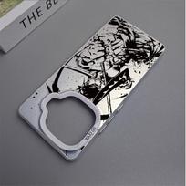 Fashion Trend Anime One Piece Ink Painting Zoro ACE Colorful Frosted Laser Full Cover PC Shockproof Phone Case for IQOO Z9 Turbo Z9X IQOO Z9 TURBO black