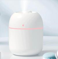 250 ml USB mini oro drėkintuvo aromatinis eterinių aliejų difuzorius, skirtas namų automobiliams ultragarso nutildymo rūko gaminimo difuzorius su LED spalvota lempa white