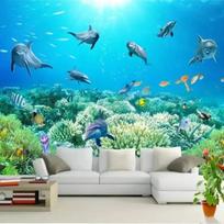 Tapetai 3D Freskos Povandeninis Pasaulis TV Foninė Sieninė Svetainės Miegamojo Sieniniai Popieriai Namų Dekoras 3D Tapetai 200 cm(W) x 140 cm(H)
