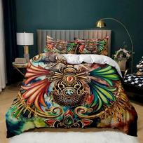 Insect Duvet Cover Set Vintage Old Backdrop with Dragonfly Bedding Set Pillowcase Double Queen King Size Polyester Qulit Cover 70x133cm 2pcs blue