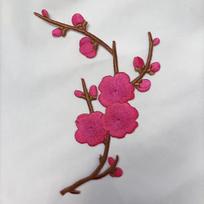 Slyvos žiedo lipdukas su Velcro užsegimu: Rankų darbo DIY drabužių aksesuaras 15*7cm pink