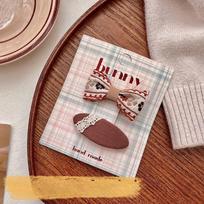 2/3pcs Korean Kids Coffee Hair Pin Hair Rope Set Classic Bow Barrettes Elastic Band Ties Headwear Girls Kids Hair Accessories