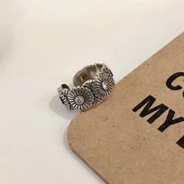 BELLA BOX Little Daisy Chain Korean Style Cool Style Personalized Imitation S925 Thai Silver Trend Index Finger Set Ring Open Ring Female 【 Opening Adjustable 】028 balta