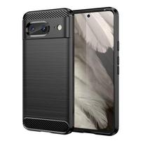 Dėklas Google Pixel 8 Dėklas Google Pixel 8 Pro Bamperis Silikoninis Anglies Pluošto Dėklas Google Pixel 8 7 6 Pro 7A 6A Dėklas For Google Pixel 8 juoda