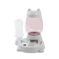 Pet Cat Bowl Dog Bowl Feeding Water Dispenser Automatic Water Storage Food Bowl žalia