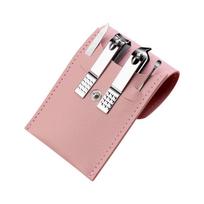 Nerūdijančio plieno pedikiūro nagų rinkinys Odelių priežiūros įrankiai Nagų pjoviklis Trimmer Travel 4pcs/set beige