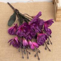 5 šakių modeliavimo puokštė magnolijų namų dekoravimas gėlių fotografijos rekvizitai gėlių vestuvių dekoras tamsiai violetine spalva