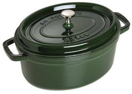 Cocotte en fonte émaillée - STAUB - Ovale - 29 cm - Basilic - Compatible tous feux juoda