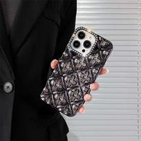 Luxury Electroplated Diamond Glitter Flower Phone Case For iPhone 16 15 14 13 12 11 Pro Max 16 15 14 13 12 Pro Soft TPU Cover iPhone 16 Pro Max sidabras
