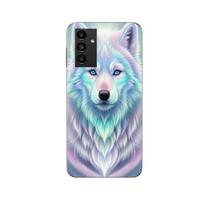 Coque Maniacase pour pour Samsung Galaxy A04s Loup blanc reflet violet juoda