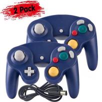 2 x laidiniai klasikiniai vairasvirtės valdikliai, vairasvirtės, žaidimų pultai, skirti „Nintendo GameCube GC“ ir; Wii -Mėlyna