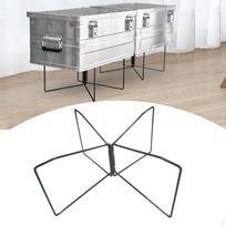 Foldable Cooler Stand Luggage Rack Stable Metal Trash Bag Holder Storage Bin for Barbecue juoda