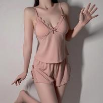 Women Sexy Lingerie Set Erotic Lace Patchwork Camisole Top with Split Shorts 2-piece Set Porn Underwear Sex Costumes one size