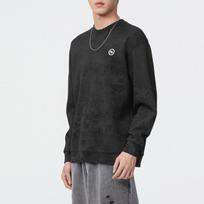 Autumn And Winter American Retro Crew Neck Sweater Men'S Loose Large Size Fat Youth Long-Sleeved Clothes Trendy Top Men'S Clothing M juoda